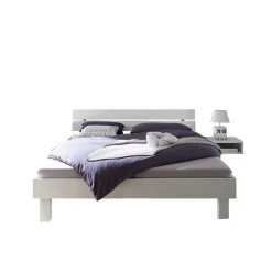 Wohnen Betten<Modernes Holzbett mit Nachttisch - Crimera (zweiteilig)