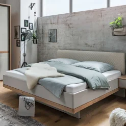 Wohnen Betten<Modernes Kunstlederbett in Beige - Crascanu