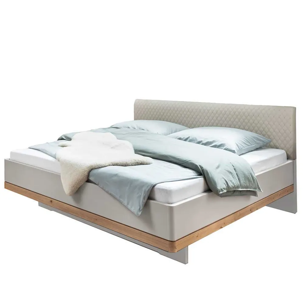 Wohnen Betten<Modernes Kunstlederbett in Beige - Crascanu