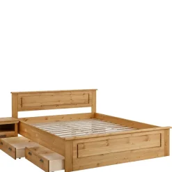 Wohnen Betten<Modernes Landhausbett aus Kiefer - Inhusa