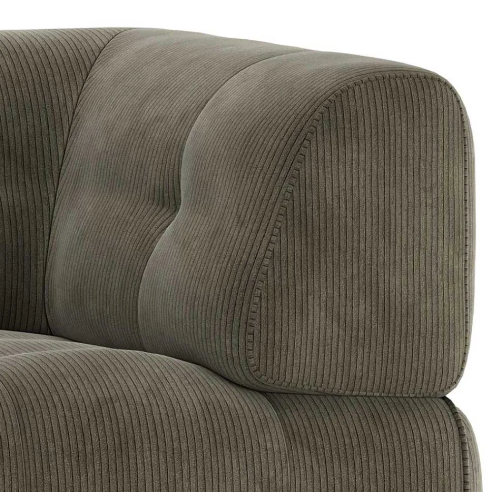 Wohnen Sofas<Modernes Modulsofa Ecke in Blassgrün Cord - Praggio