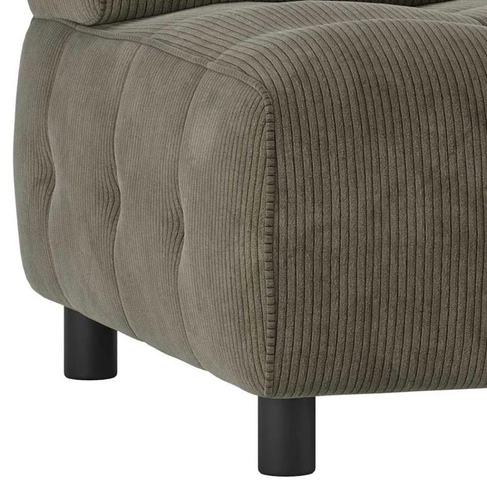 Wohnen Sofas<Modernes Modulsofa Ecke in Blassgrün Cord - Praggio