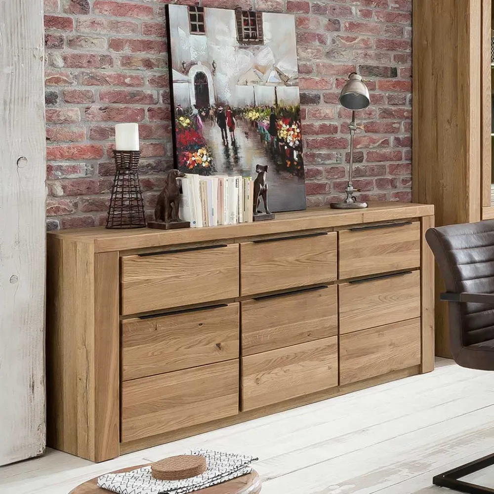 Wohnen Sideboards<Modernes Sideboard in Eiche teilmassiv - Nelenia