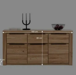 Wohnen Sideboards<Modernes Sideboard in Eiche teilmassiv - Nelenia
