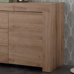 Wohnen Sideboards<Modernes Sideboard in Holznachbildung Eiche - Karika I