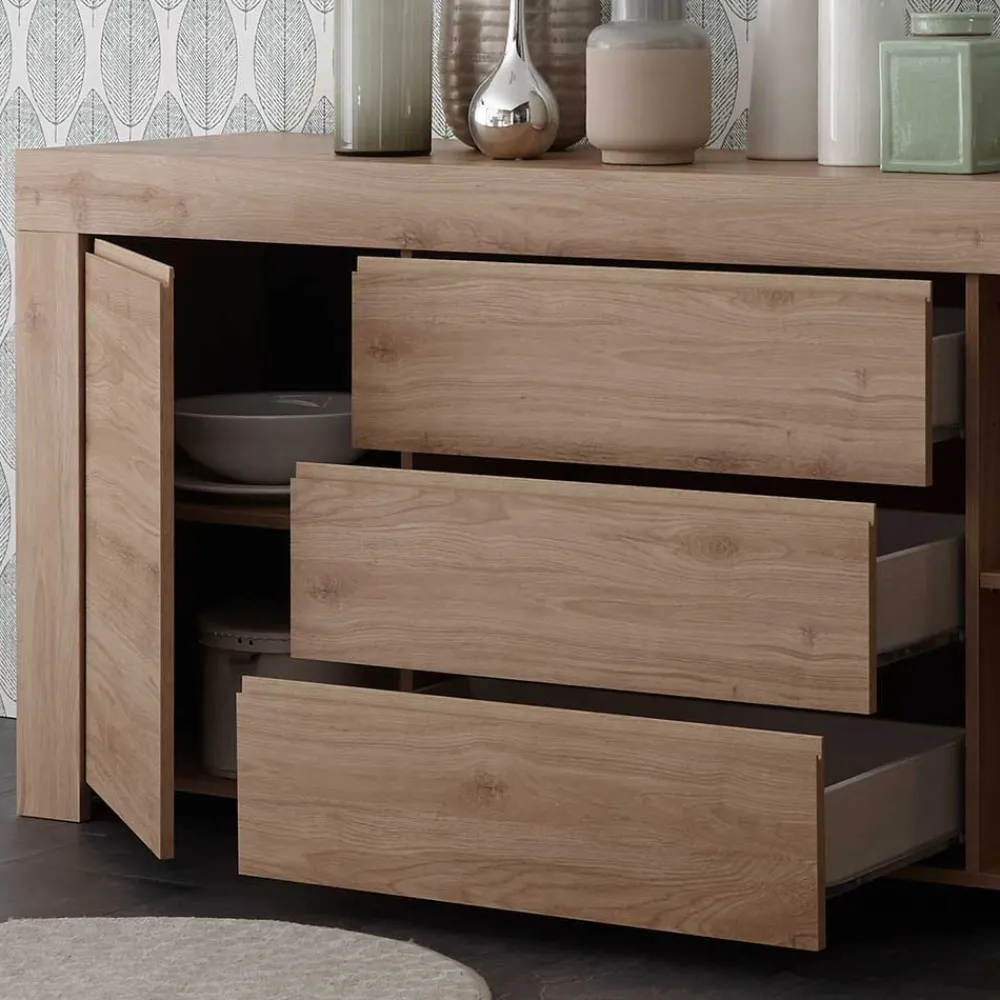 Wohnen Sideboards<Modernes Sideboard in Holznachbildung Eiche - Karika I