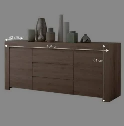 Wohnen Sideboards<Modernes Sideboard in Holznachbildung Eiche - Karika I