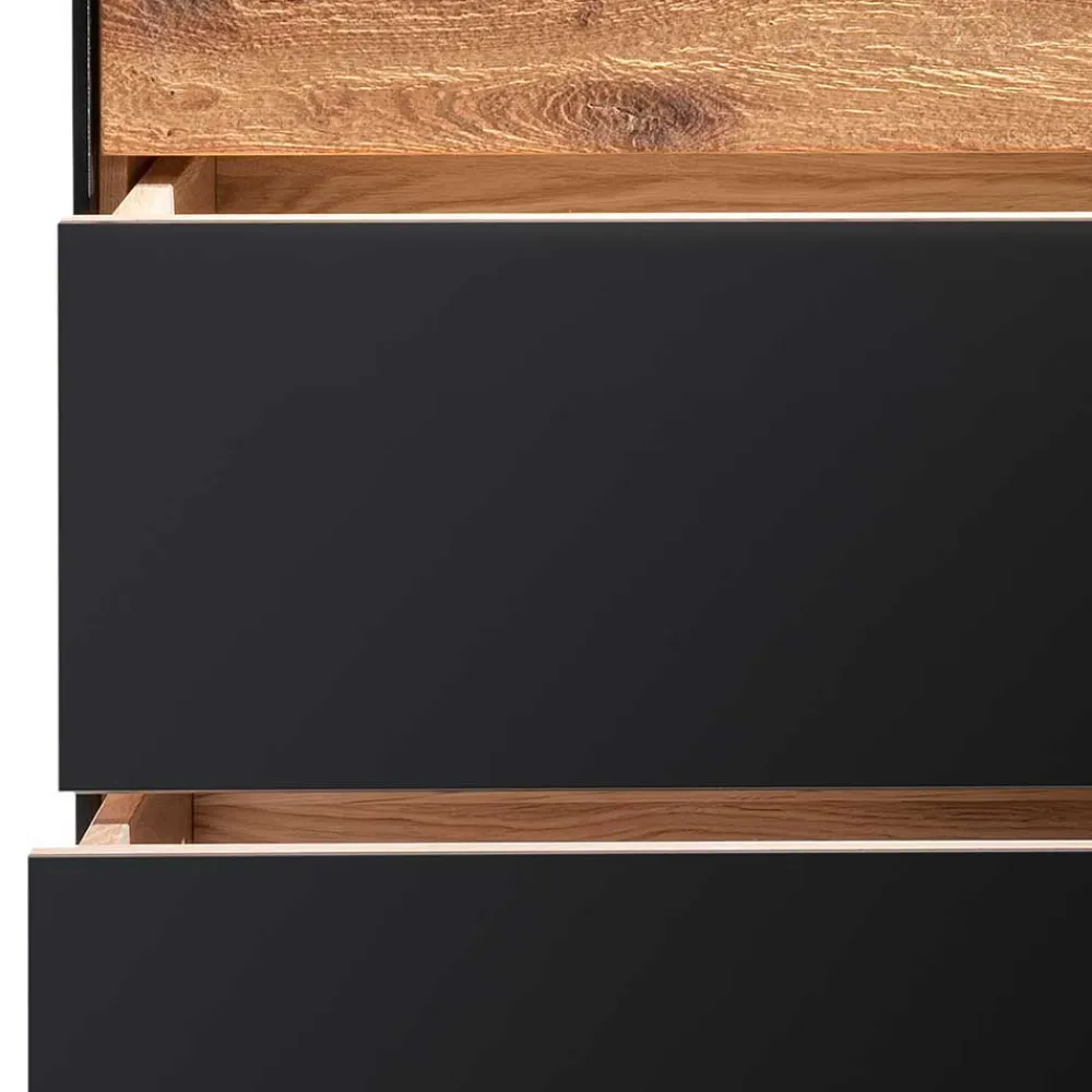 Wohnen Sideboards<Modernes Sideboard in Wildeiche und Anthrazit - Claas
