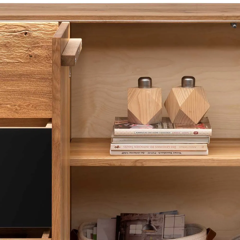 Wohnen Sideboards<Modernes Sideboard in Wildeiche und Anthrazit - Claas