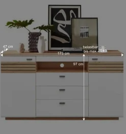 Wohnen Sideboards<Modernes Sideboard mit 175 cm Breite - Niam