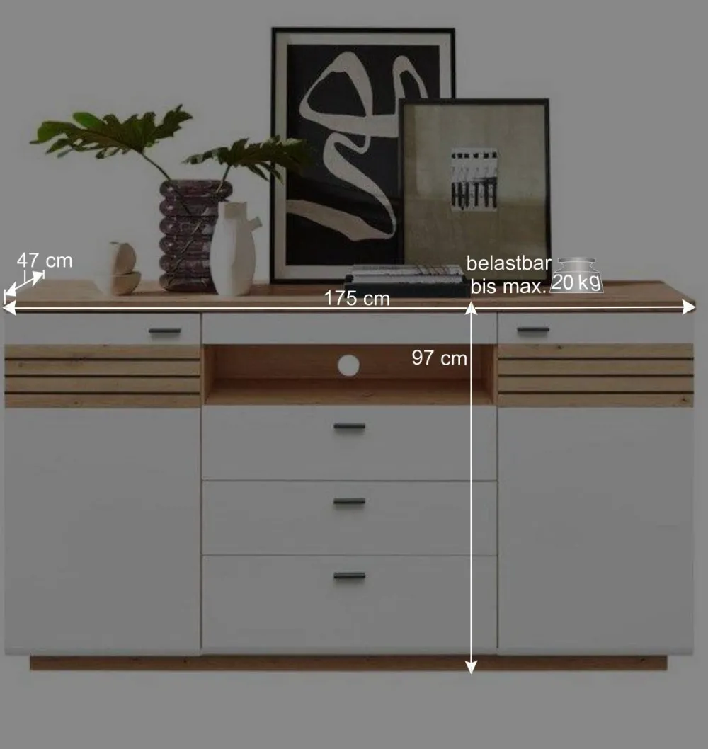 Wohnen Sideboards<Modernes Sideboard mit 175 cm Breite - Niam