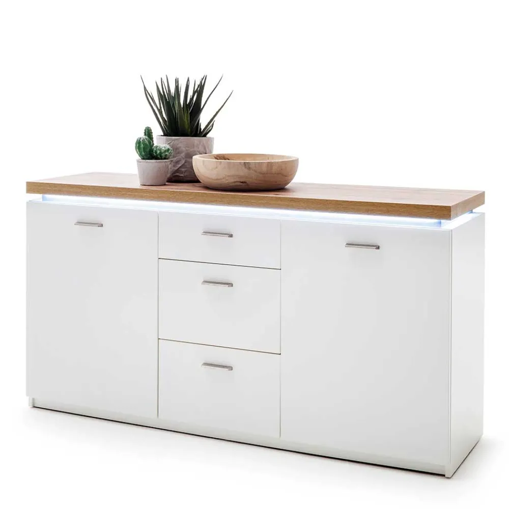 Wohnen Sideboards<Modernes Sideboard mit LED Beleuchtung - Nusenia