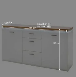 Wohnen Sideboards<Modernes Sideboard mit LED Beleuchtung - Nusenia