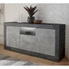 Wohnen Sideboards<Modernes Sockel Sideboard in Beton Grau - Calla