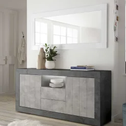 Wohnen Sideboards<Modernes Sockel Sideboard in Beton Grau - Calla