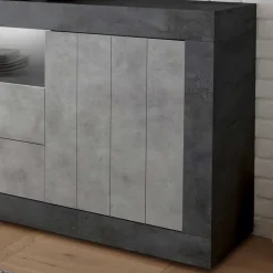 Wohnen Sideboards<Modernes Sockel Sideboard in Beton Grau - Calla