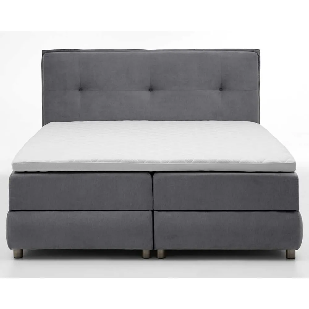 Wohnen Betten<Modernes Stauraum-Boxspringbett in Anthrazit - Zavagossa