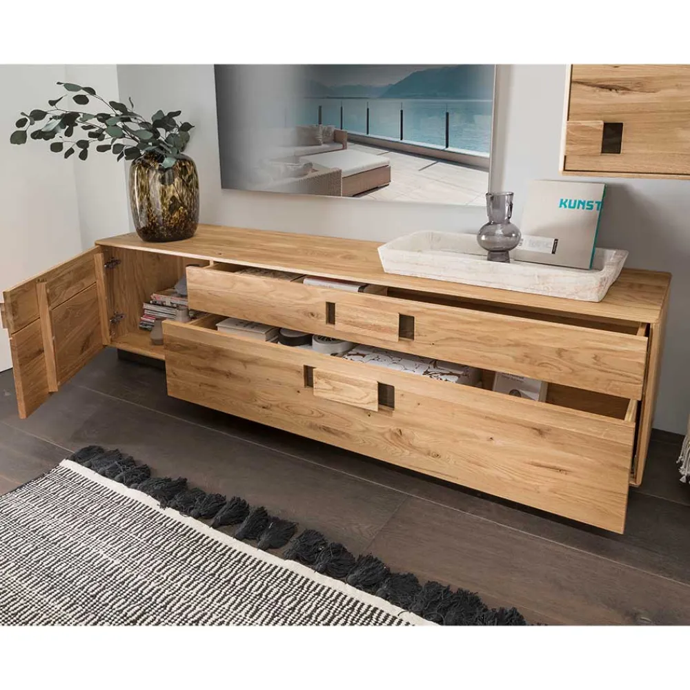 Wohnen Tv & Hifi-Möbel|Lowboards<Modernes TV Board aus Eiche & Wildeiche - Xeddos