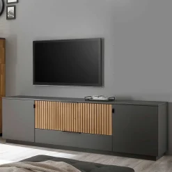 Wohnen Tv & Hifi-Möbel|Lowboards<Modernes TV Board mit zwei Schubladen & Türen - Cruzca