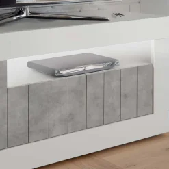 Wohnen Tv & Hifi-Möbel|Lowboards<Modernes TV Element in Hochglanz Weiß - Niris