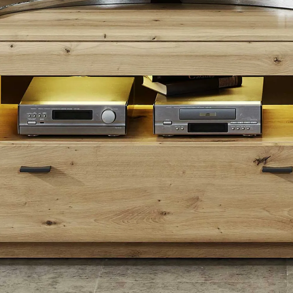 Wohnen Tv & Hifi-Möbel|Lowboards<Modernes TV Lowboard in Holzoptik Wildeiche - Iniaco