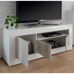 Wohnen Tv & Hifi-Möbel|Lowboards<Modernes TV Lowboard mit Fach & 3 Türen - Merenda