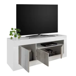 Wohnen Tv & Hifi-Möbel|Lowboards<Modernes TV Lowboard mit Fach & 3 Türen - Merenda