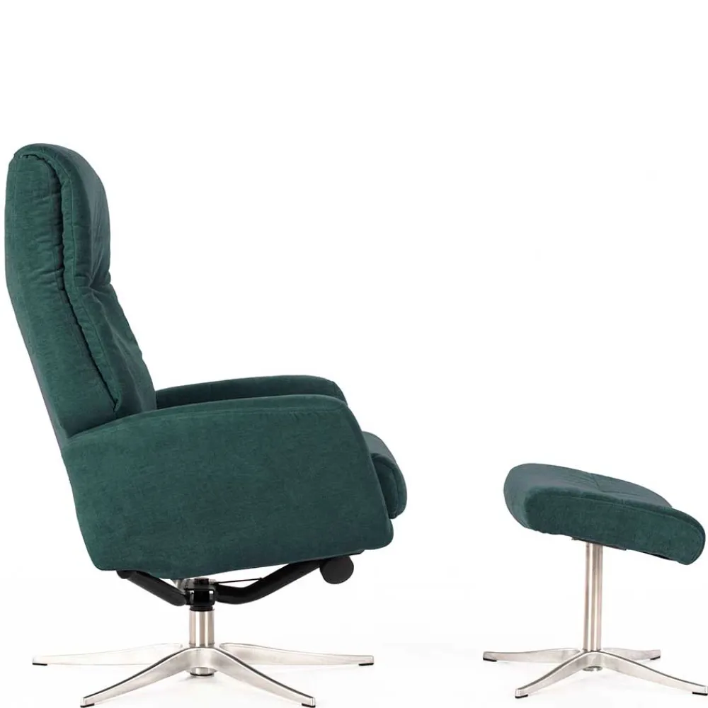 Wohnen Sessel<Modernes TV Sessel Set mit Fußhocker - Trapani (zweiteilig)