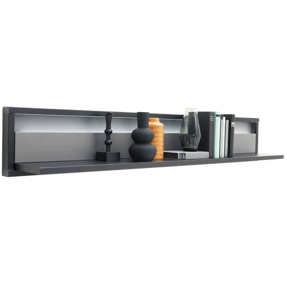 Wohnen Regale<Modernes Wandboard in Grau - 156 cm breit - Ridona