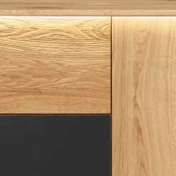Wohnen Sideboards<Modernes Wildeiche Sideboard mit LED Licht - Viligrana
