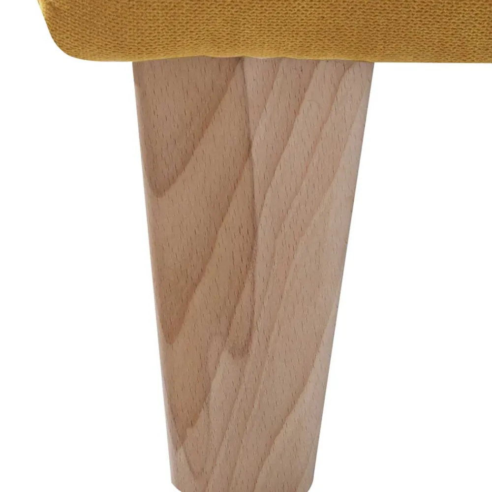Wohnen Sessel<Modern-kantiger Sessel in Gelb und Buche - Crasting