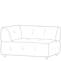 Wohnen Sofas<Modul Couchelement in Blassgrün Chenille - Montreal