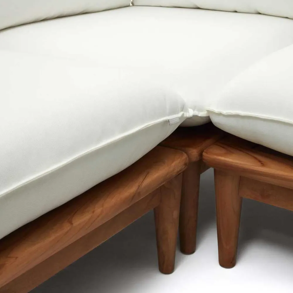 Wohnen Sitzgruppe<Modul Lounge aus Teak - Palm (sechsteilig)