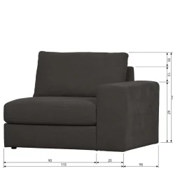 Wohnen Sofas<Modul Sofa in Anthrazit - individuell anpassbar - Jilatov