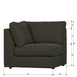 Wohnen Sofas<Modul Sofa in Anthrazit - individuell anpassbar - Jilatov