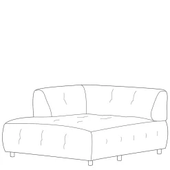 Wohnen Sofas<Modul Sofaecke links in Graugrün Chenille - Aramato