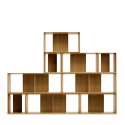 Wohnen Regale<Modulares Standregal in Eiche Furnier - Hero (neunteilig)