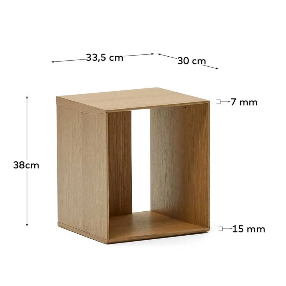 Wohnen Regale<Modulares Standregal in Eiche Furnier - Hero (neunteilig)