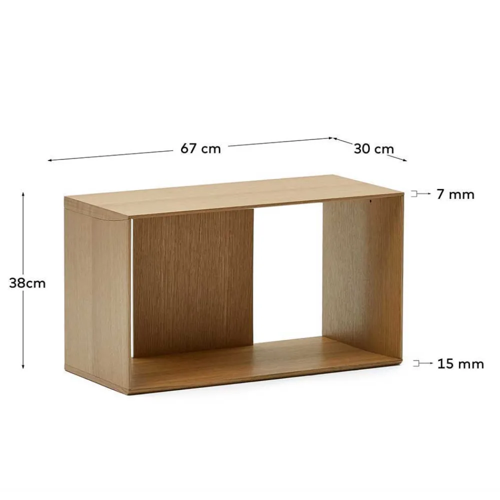 Wohnen Regale<Modulares Standregal in Eiche Furnier - Hero (neunteilig)