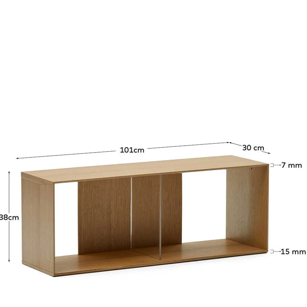 Wohnen Regale<Modulares Standregal in Eiche Furnier - Hero (neunteilig)