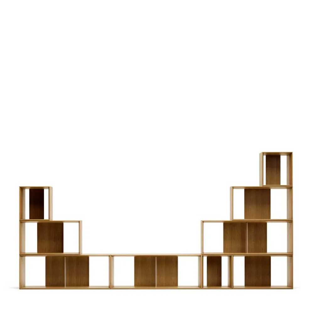 Wohnen Regale<Modulares Standregal in Eiche Furnier - Hero (neunteilig)