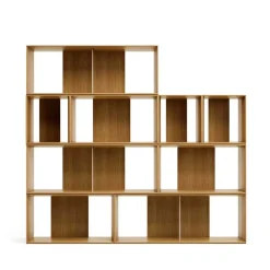 Wohnen Regale<Modulares Standregal in Eiche Furnier - Hero (neunteilig)