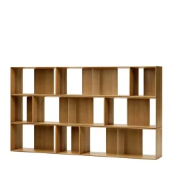 Wohnen Regale<Modulares Standregal in Eiche Furnier - Hero (neunteilig)