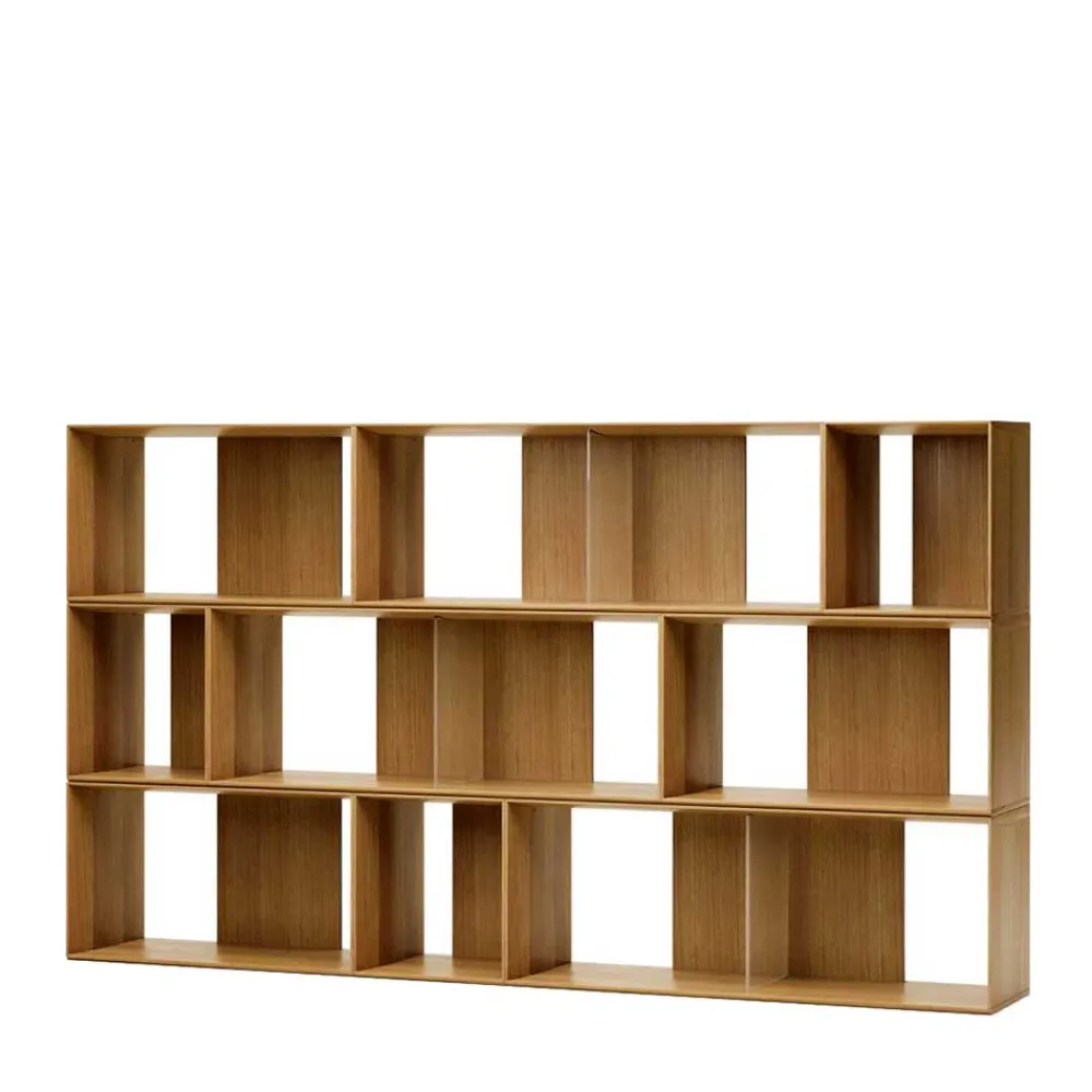 Wohnen Regale<Modulares Standregal in Eiche Furnier - Hero (neunteilig)