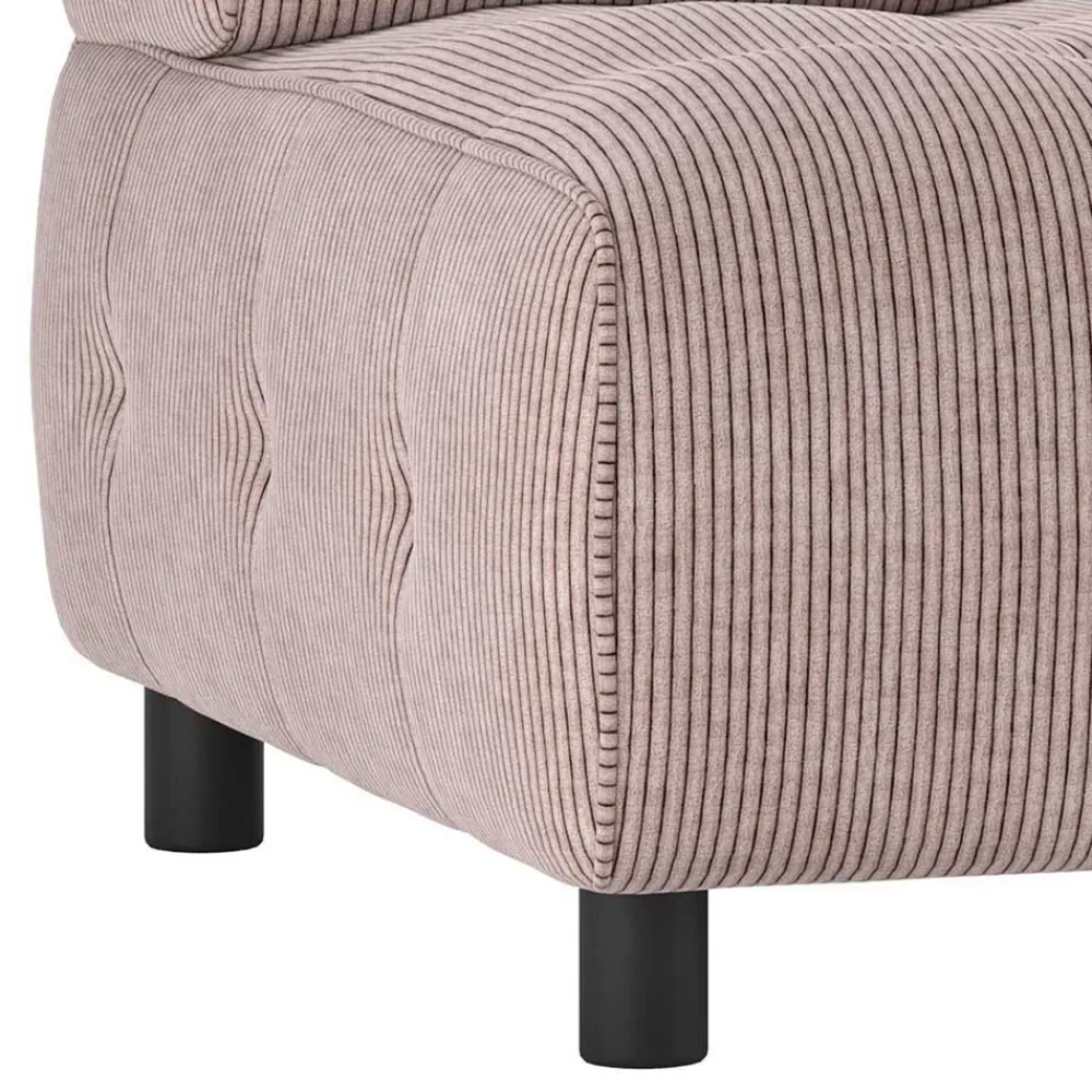 Wohnen Sofas<Modulcouch Eckelement in Mauve Cordbezug - Samorah