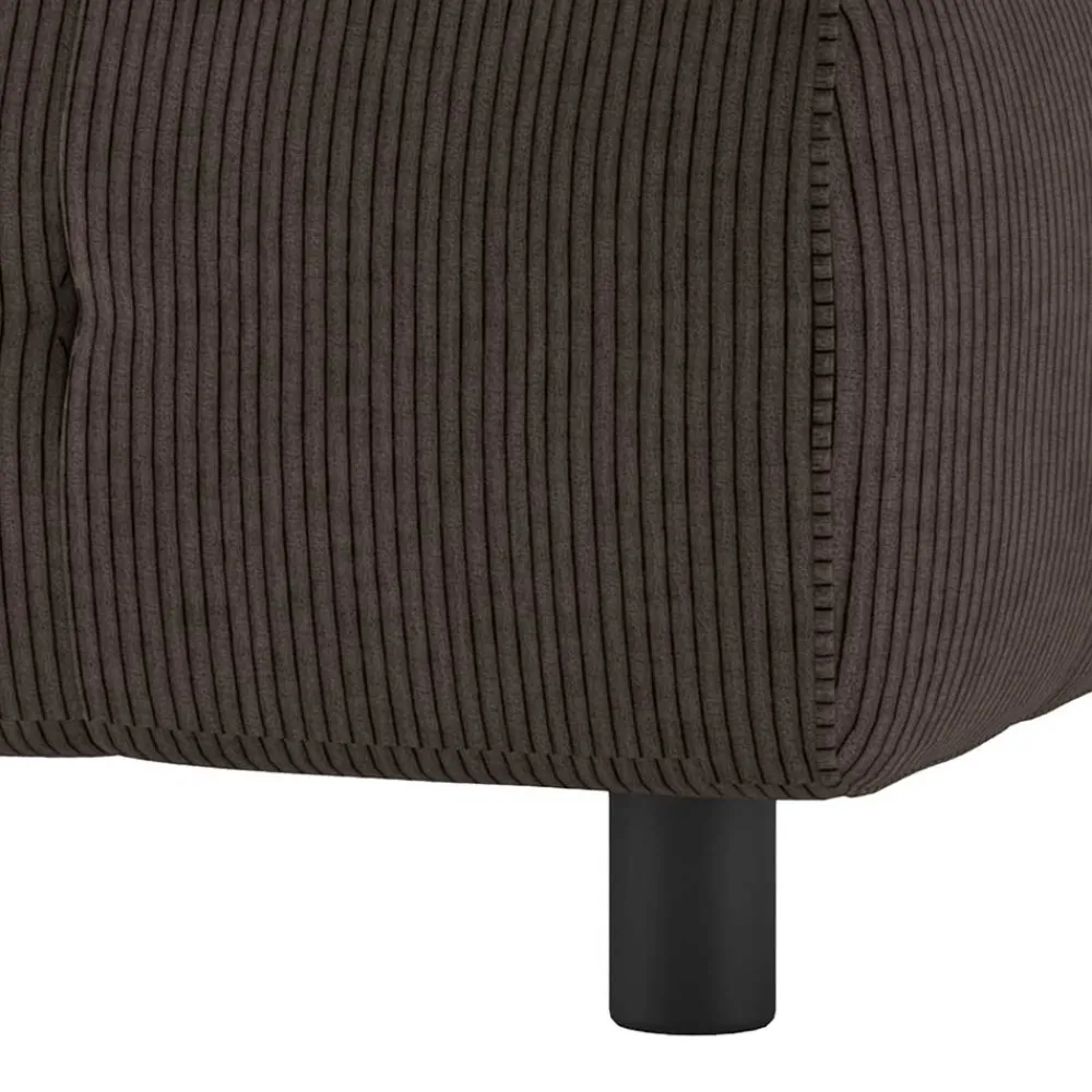 Wohnen Hocker<Modulcouch Polsterhocker in Graubraun Cord - Vita