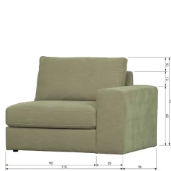 Wohnen Sofas<Modulsofa 5 Elemente in Graugrün - Perconia