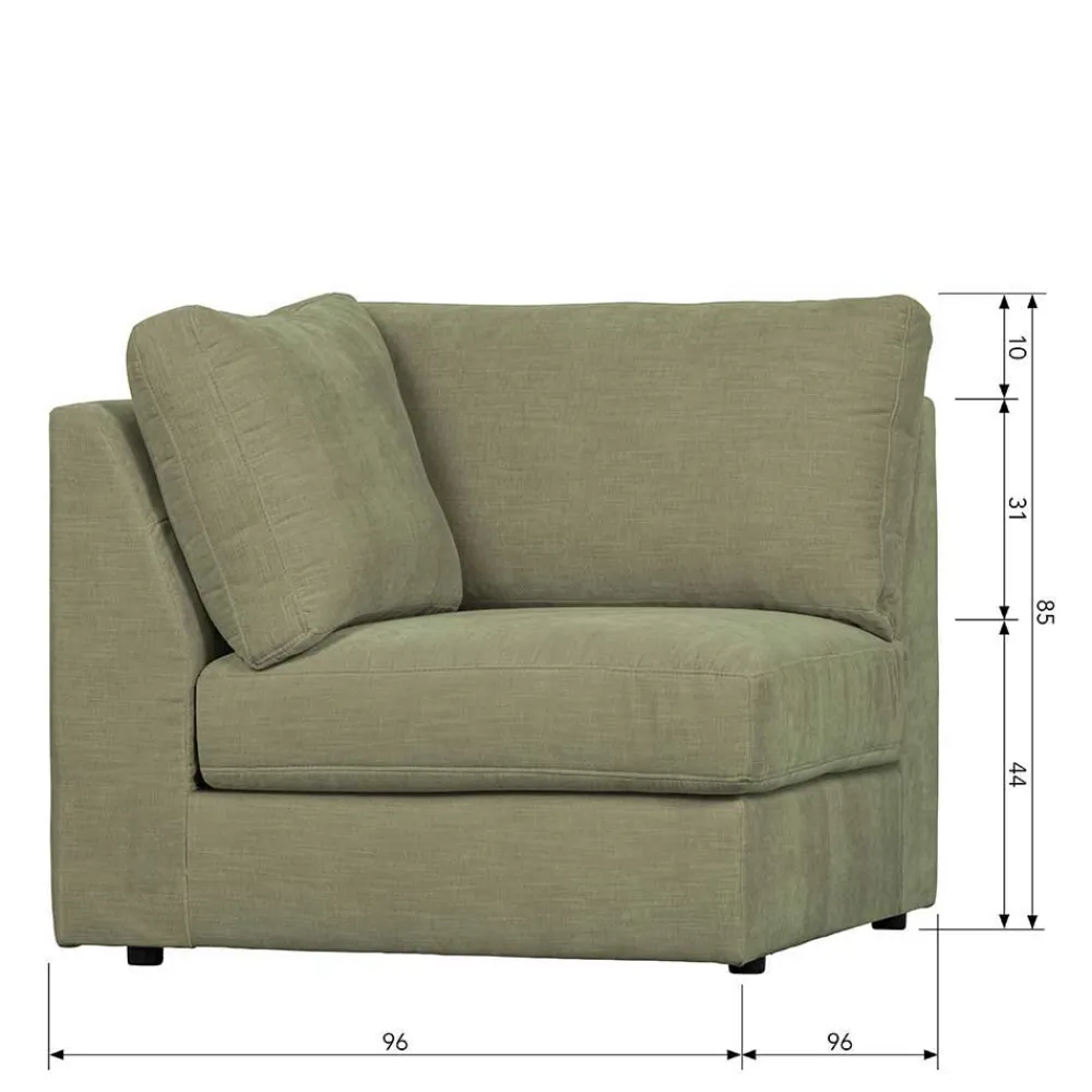 Wohnen Sofas<Modulsofa 5 Elemente in Graugrün - Perconia