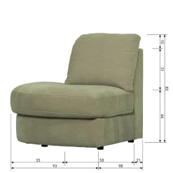 Wohnen Sofas<Modulsofa 5 Elemente in Graugrün - Perconia