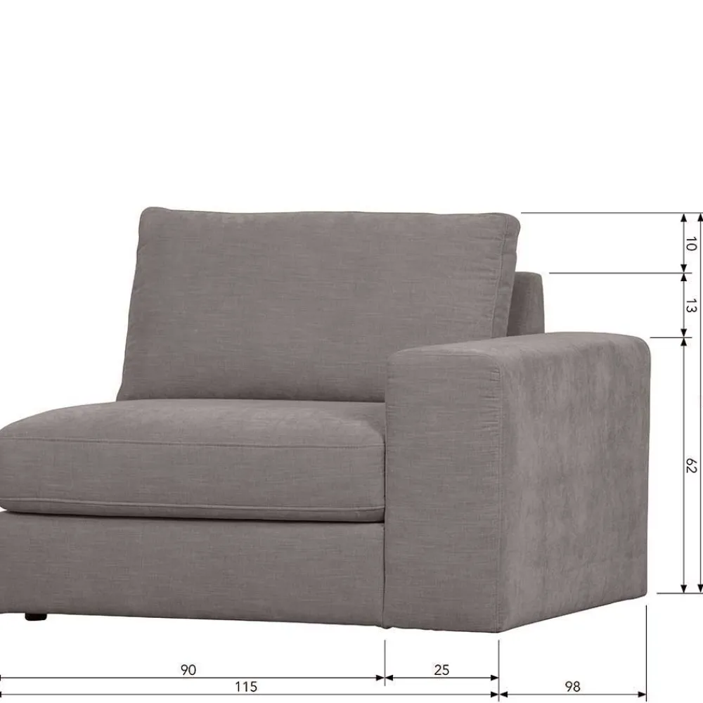 Wohnen Sofas<Modulsofa - vier Elemente in Grau - Gregg